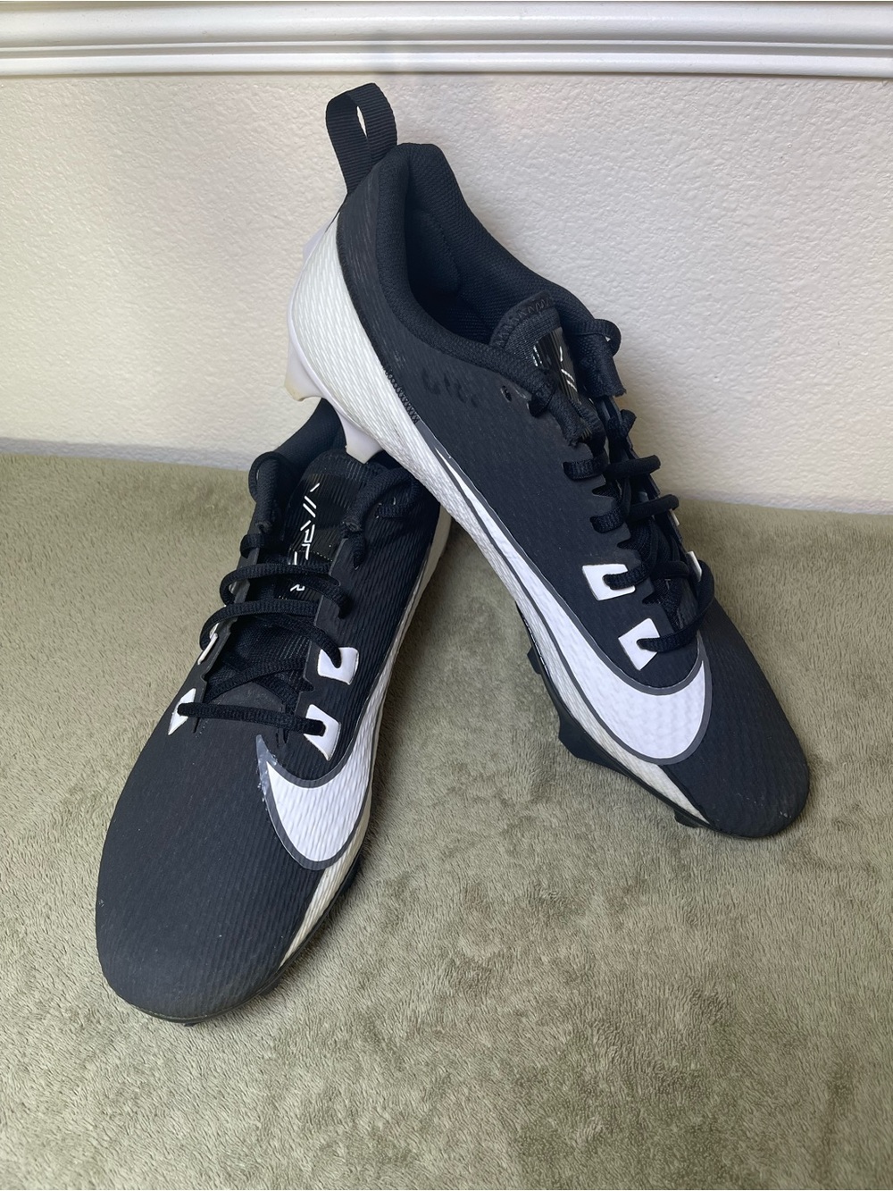 Nike Vapor Edge Speed 360 2 Black White Football Cleats Size 13 DA5455-001